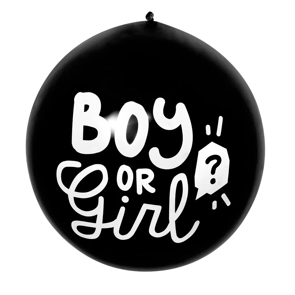 Boy or Girl kumipallo vaaleanpunainen konfetti 60 cm - Image 3