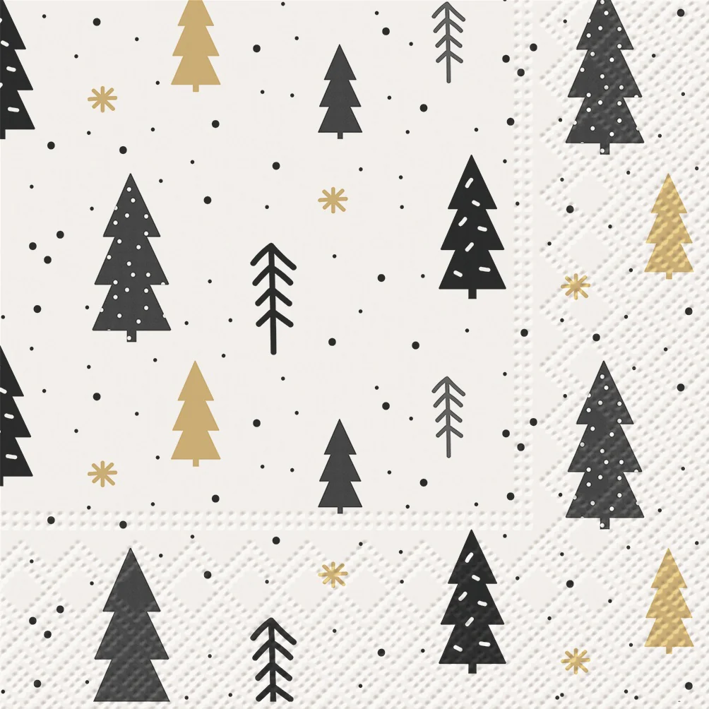 Christmas joulukuuset lautasliina 25 x 25 cm 20 kpl/pkt - Image 2