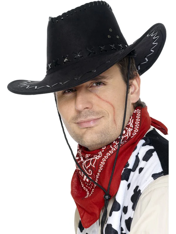 Cowboyhattu mokkajäljitelmä, musta