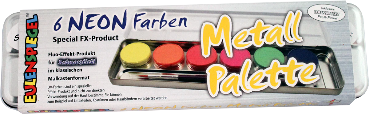 Efektiväripaletti UV Neon 6 x 3,5ml