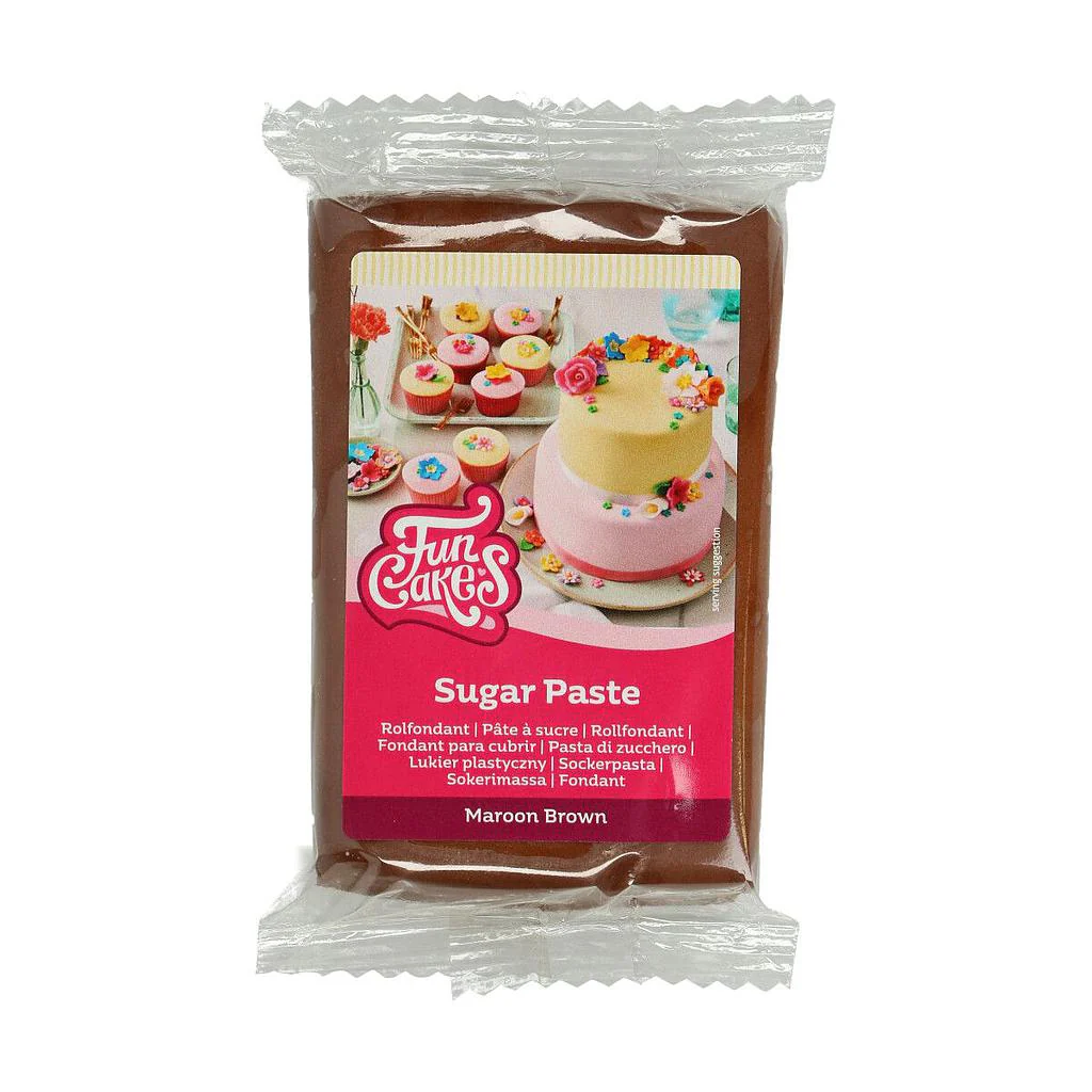 FunCakes sokerimassa, Maroon Brown 250 g
