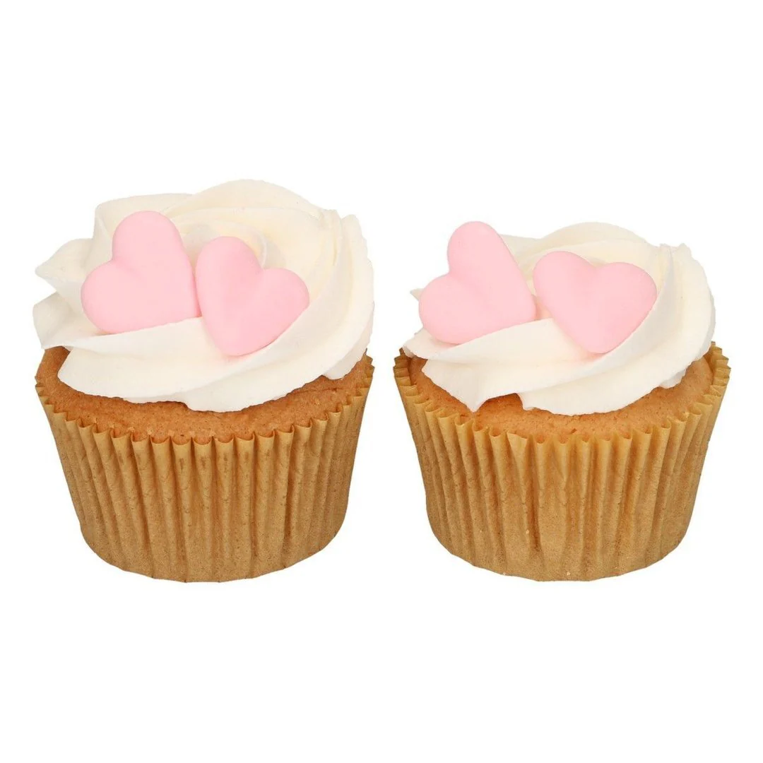 FunCakes syötävä koriste, vaaleanpunaiset sydämet 8 kpl - Image 3