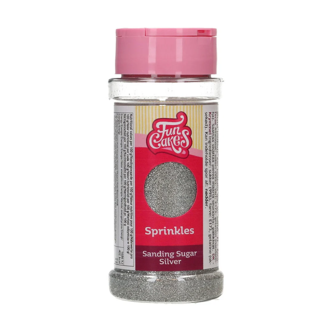 FunCakes värisokeri, hopea 80 g