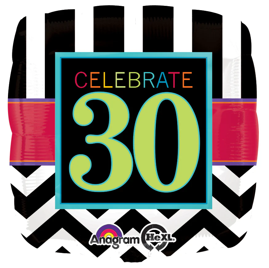 Happy Birthday celebrate 30 foliopallo