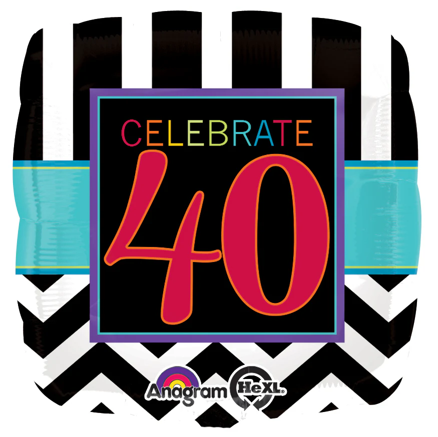 Happy Birthday celebrate 40 foliopallo