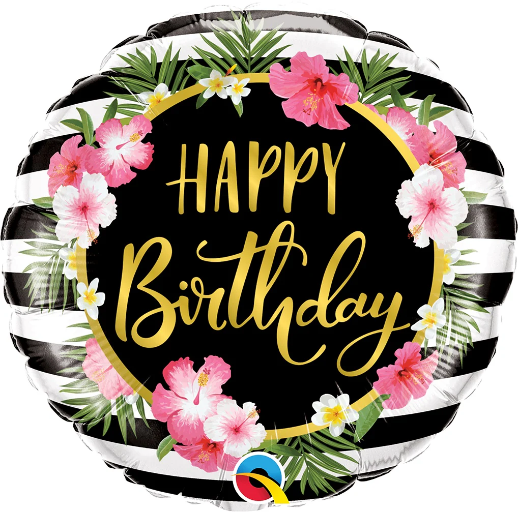Happy Birthday hibiscus foliopallo