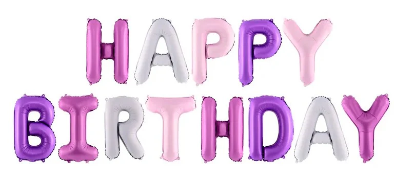 Happy Birthday ilmalla täytettävä foliopallosetti hopea-pinkki
