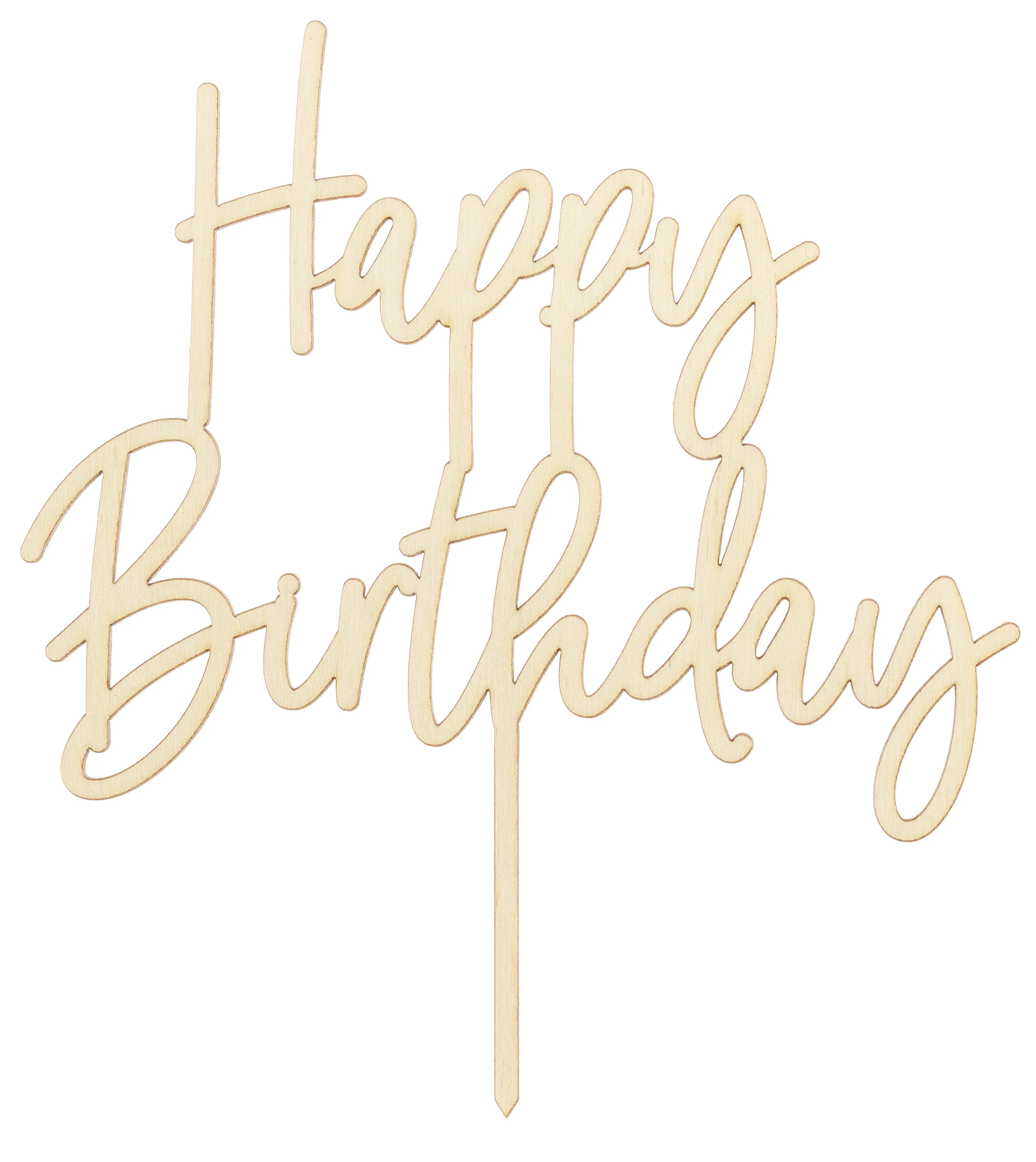 Happy Birthday kakunkoriste puinen 16,5 cm