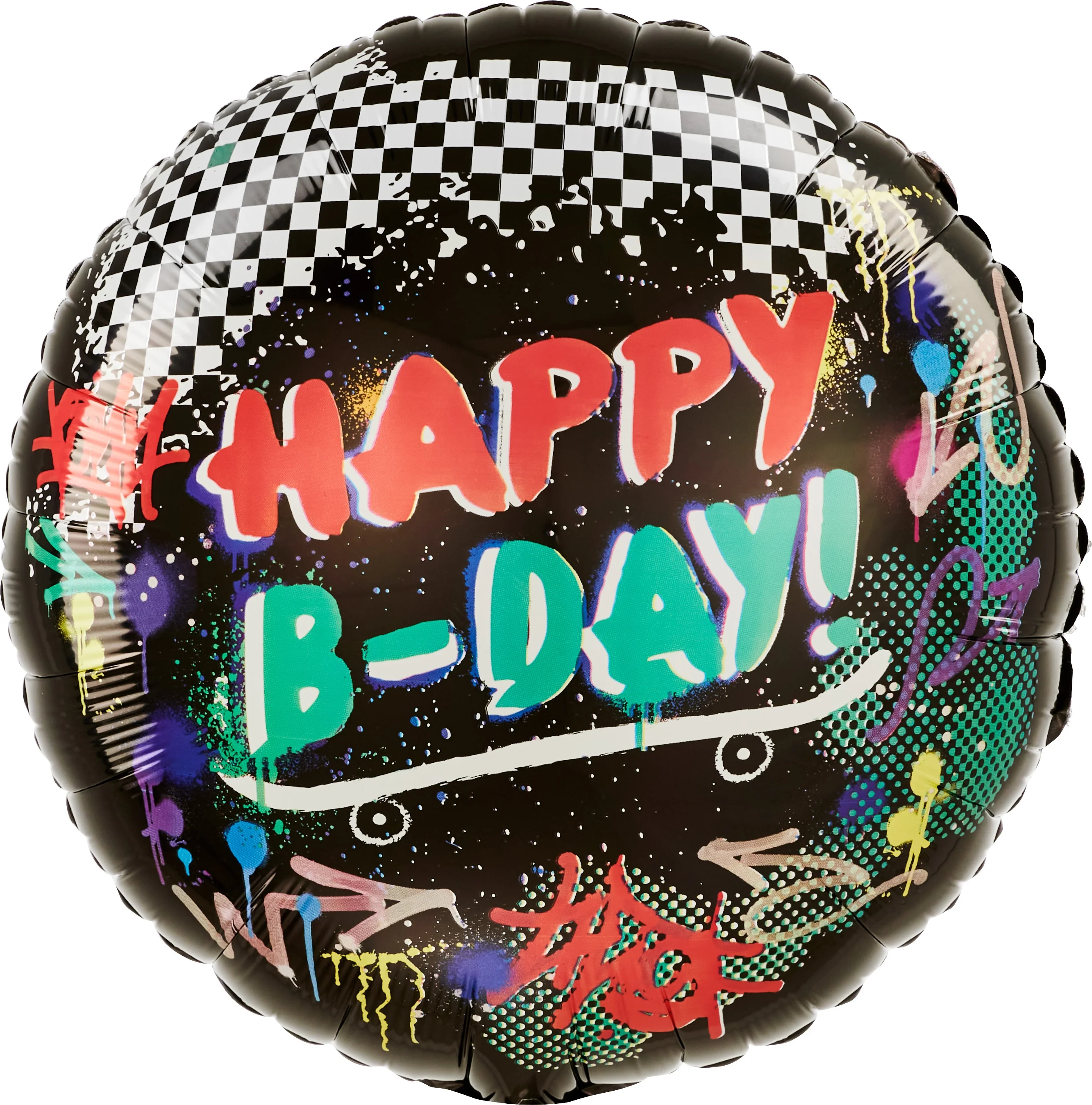 Happy birthday skeittilauta foliopallo