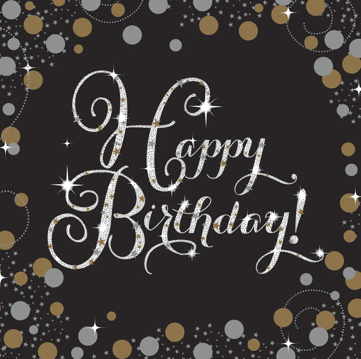 Happy Birthday, suuri lautasliina 16 kpl/pkt