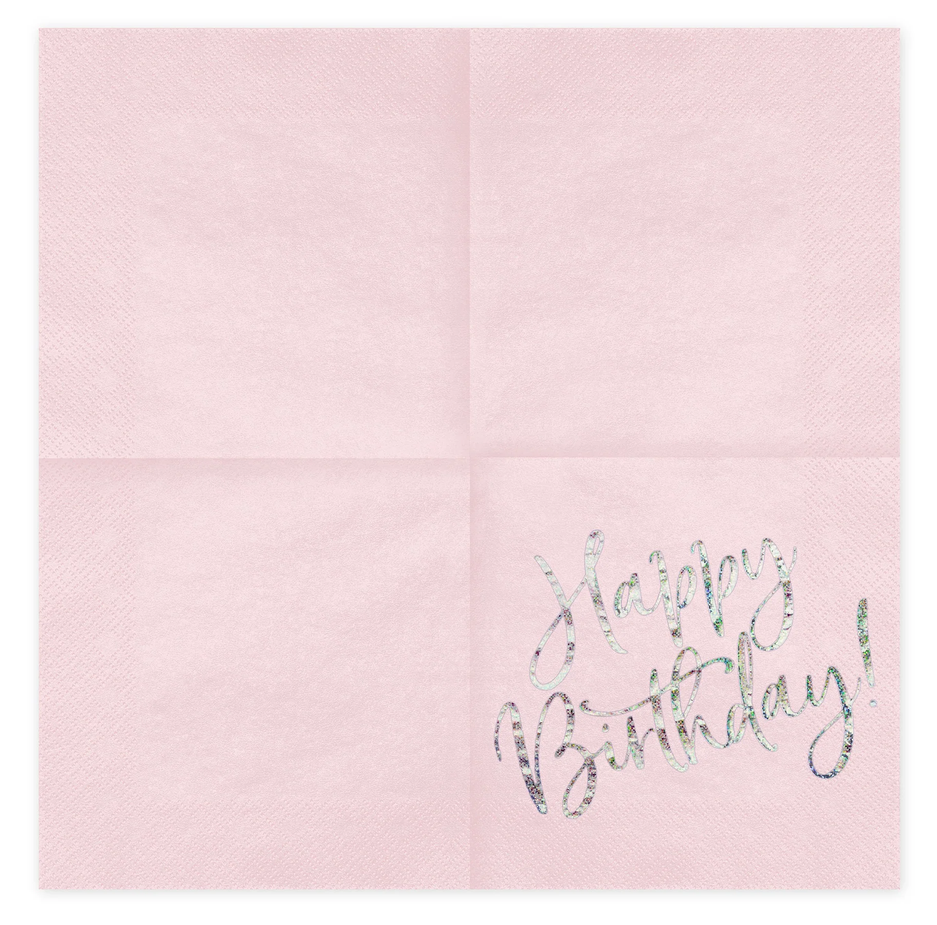 Happy Birthday suuri lautasliina vaaleanpunainen 20 kpl/pkt - Image 2