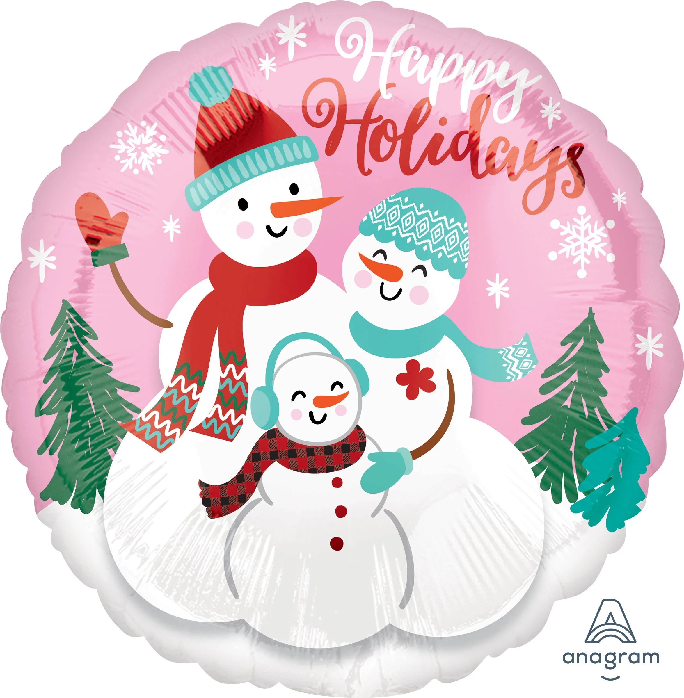 Happy holidays lumiukot foliopallo