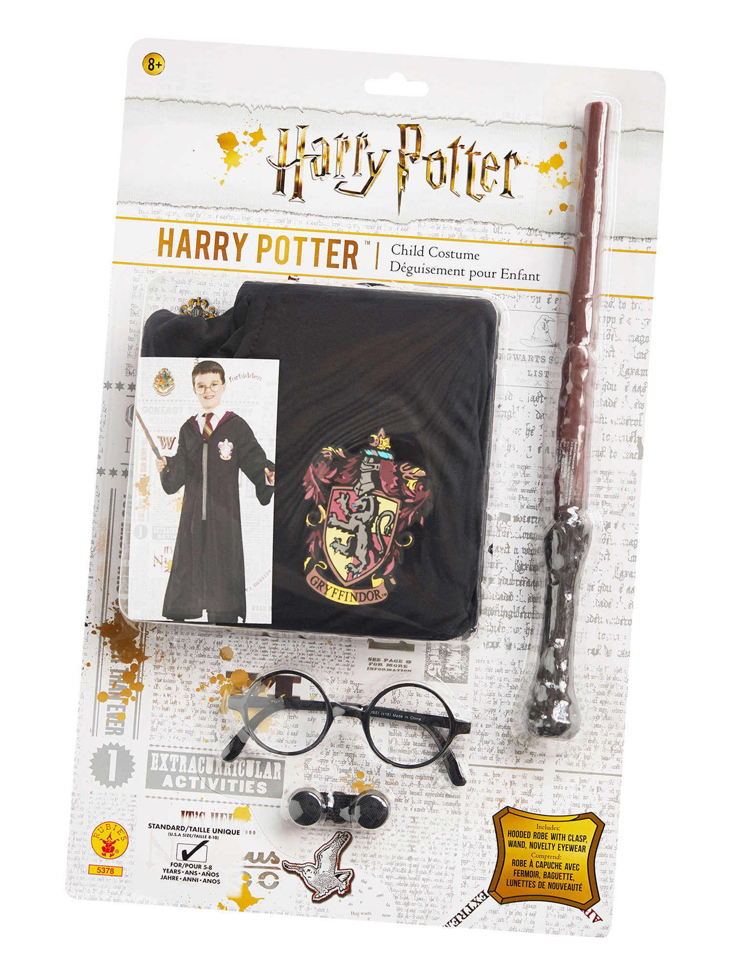 Harry Potter asusetti; kaapu, lasit ja taikasauva - Image 5