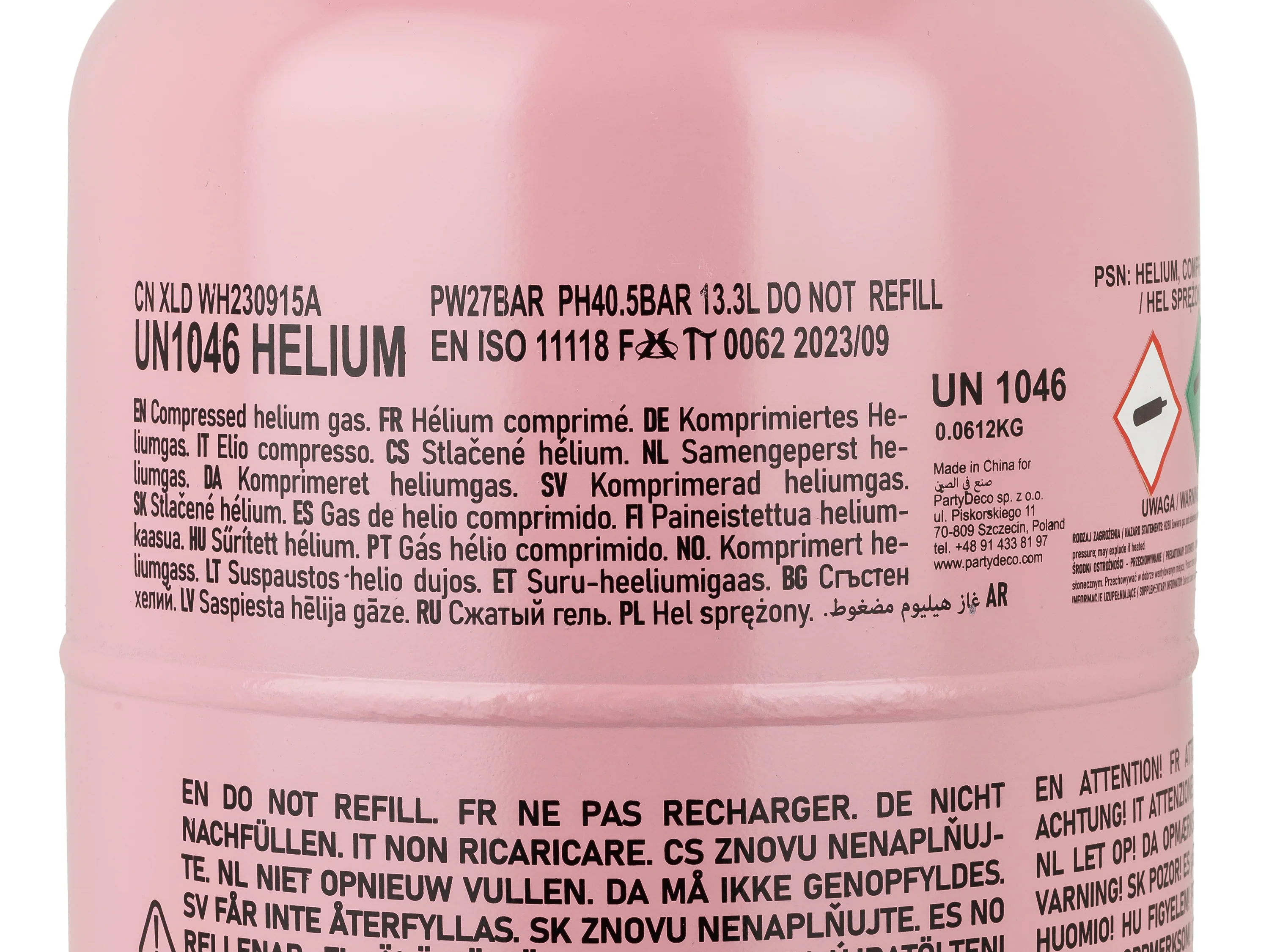 Helium kotipakkaus ilmapallojen täyttöön L - Image 2