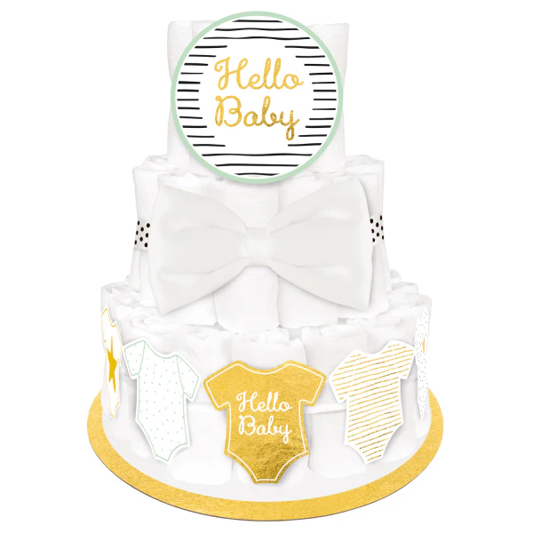 Hello Baby vaippakakku koristelusetti