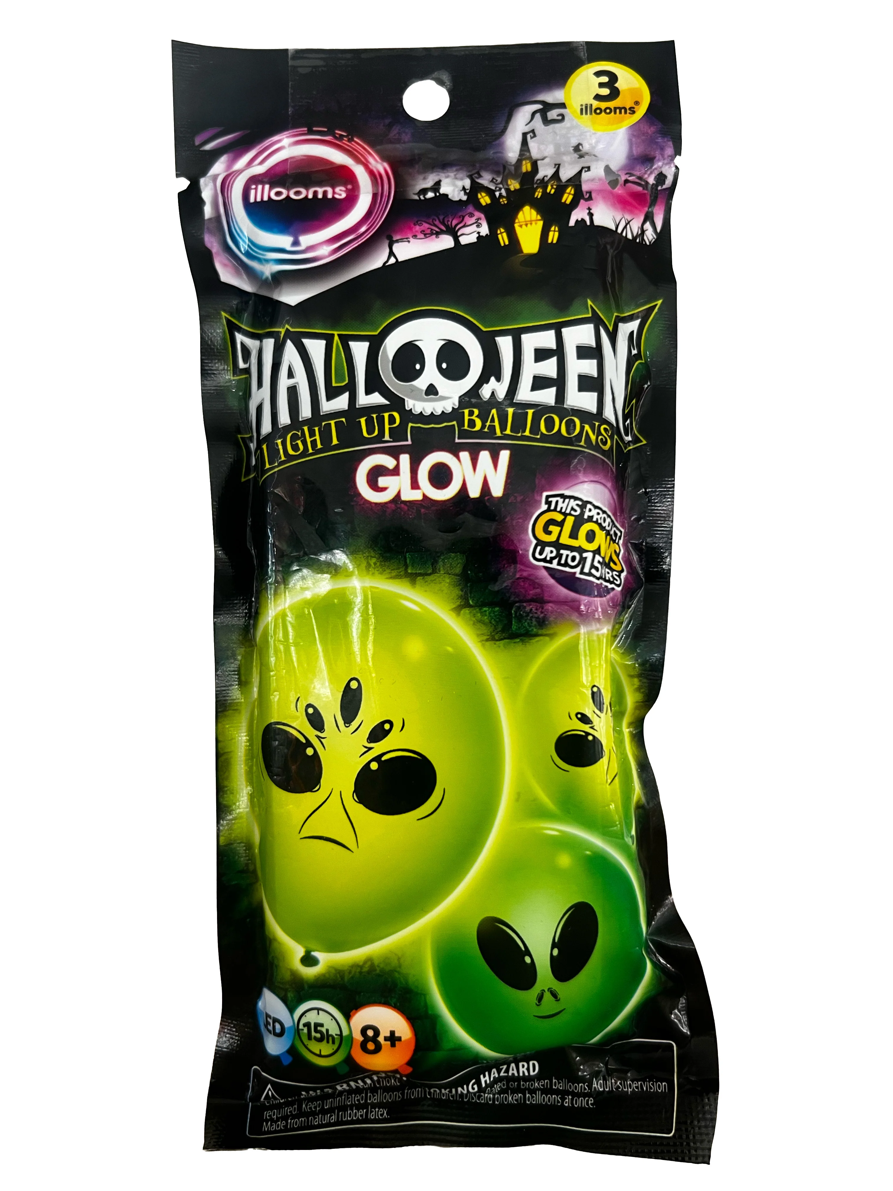 ILLOOMS BALLOONS ilmapallo Alien 3kpl/pkt - Image 2