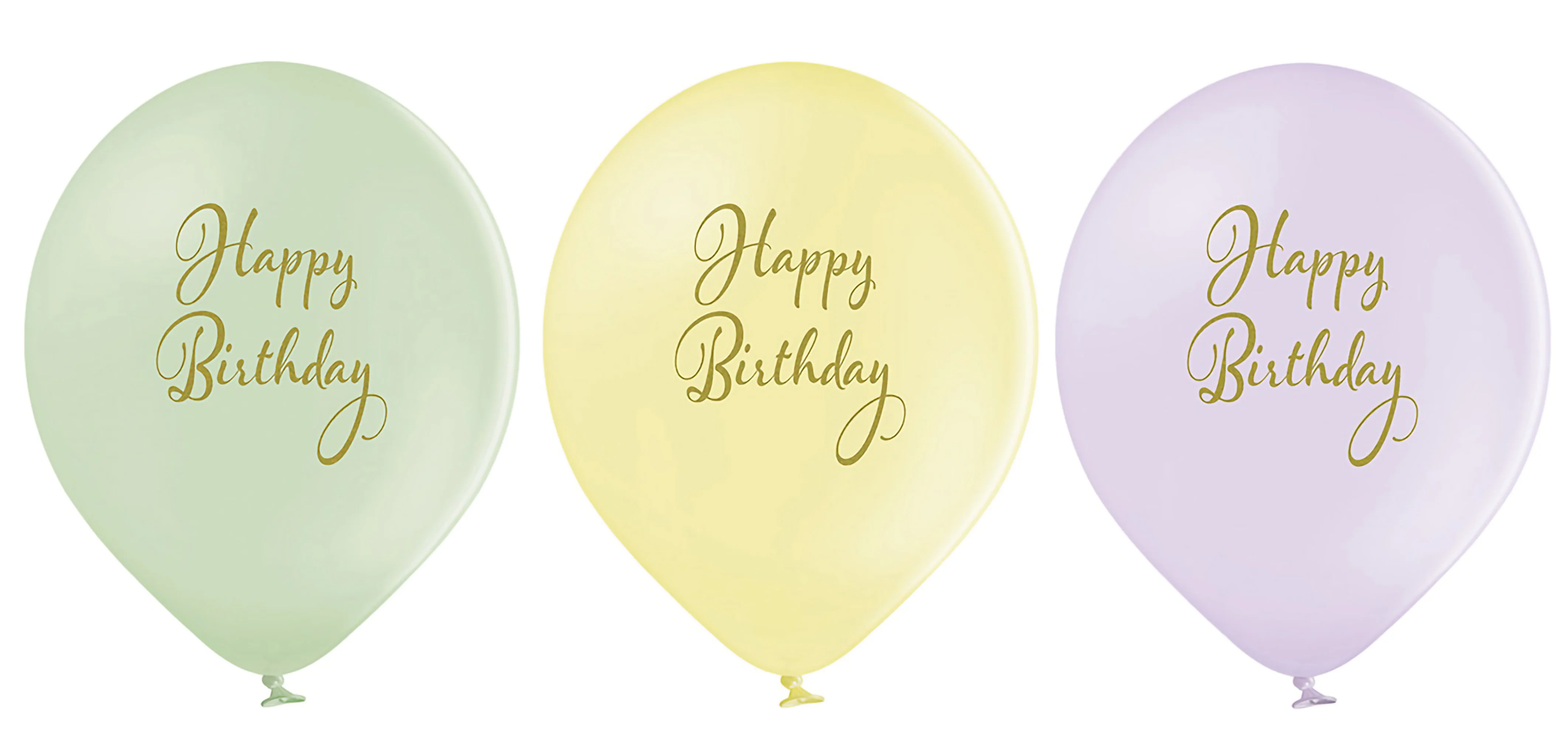 Ilmapallo 30 cm Happy Birthday pastellivärit 6 kpl/pss - Image 2