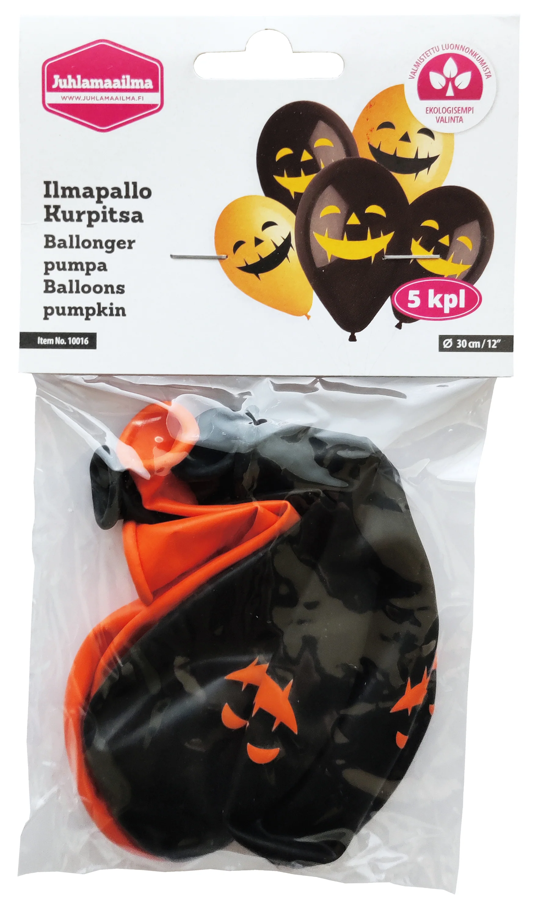 Ilmapallo Kurpitsa 30 cm 5 kpl/pss - Image 2