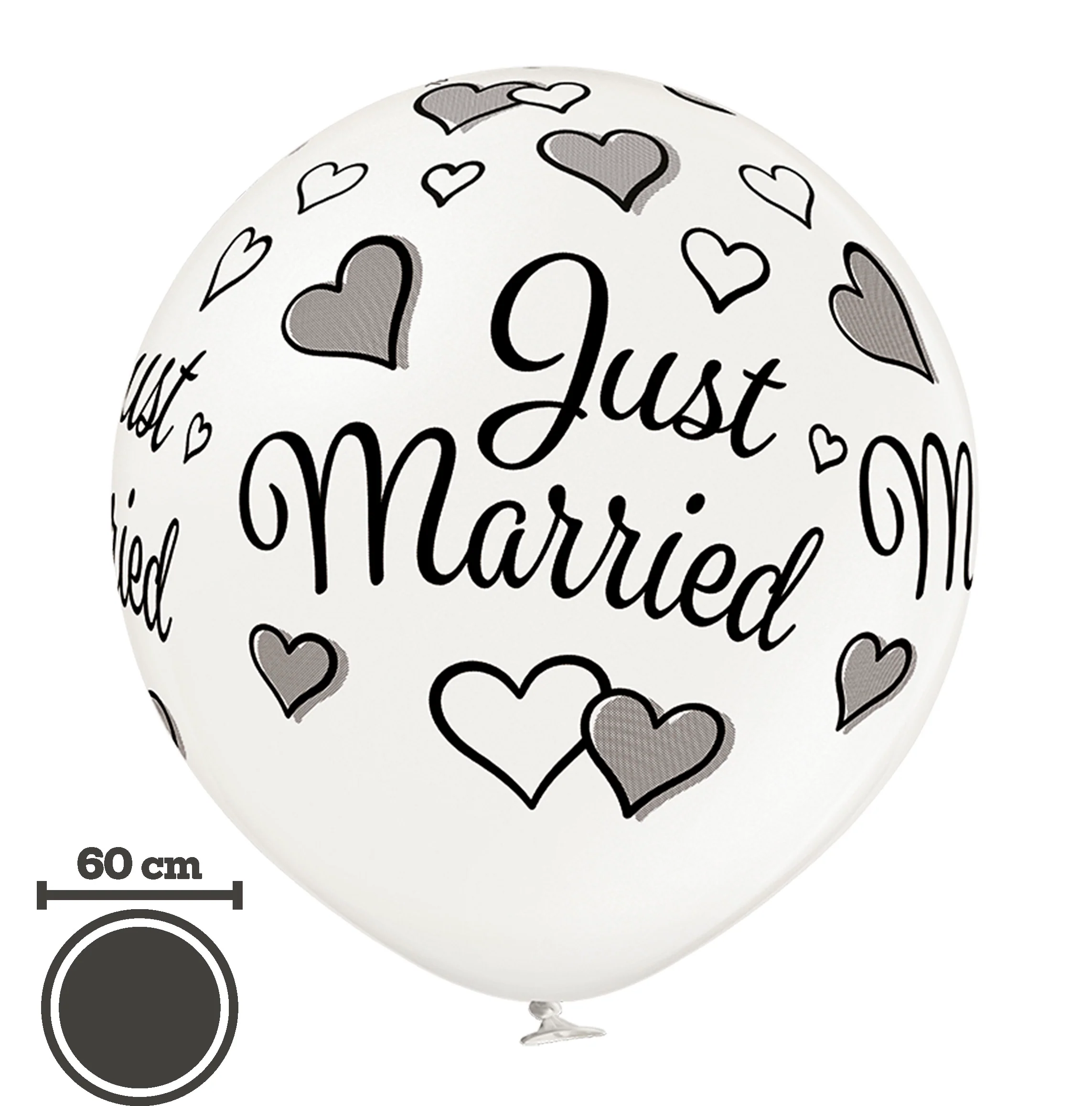 Just married jätti-ilmapallo 60 cm - Image 2