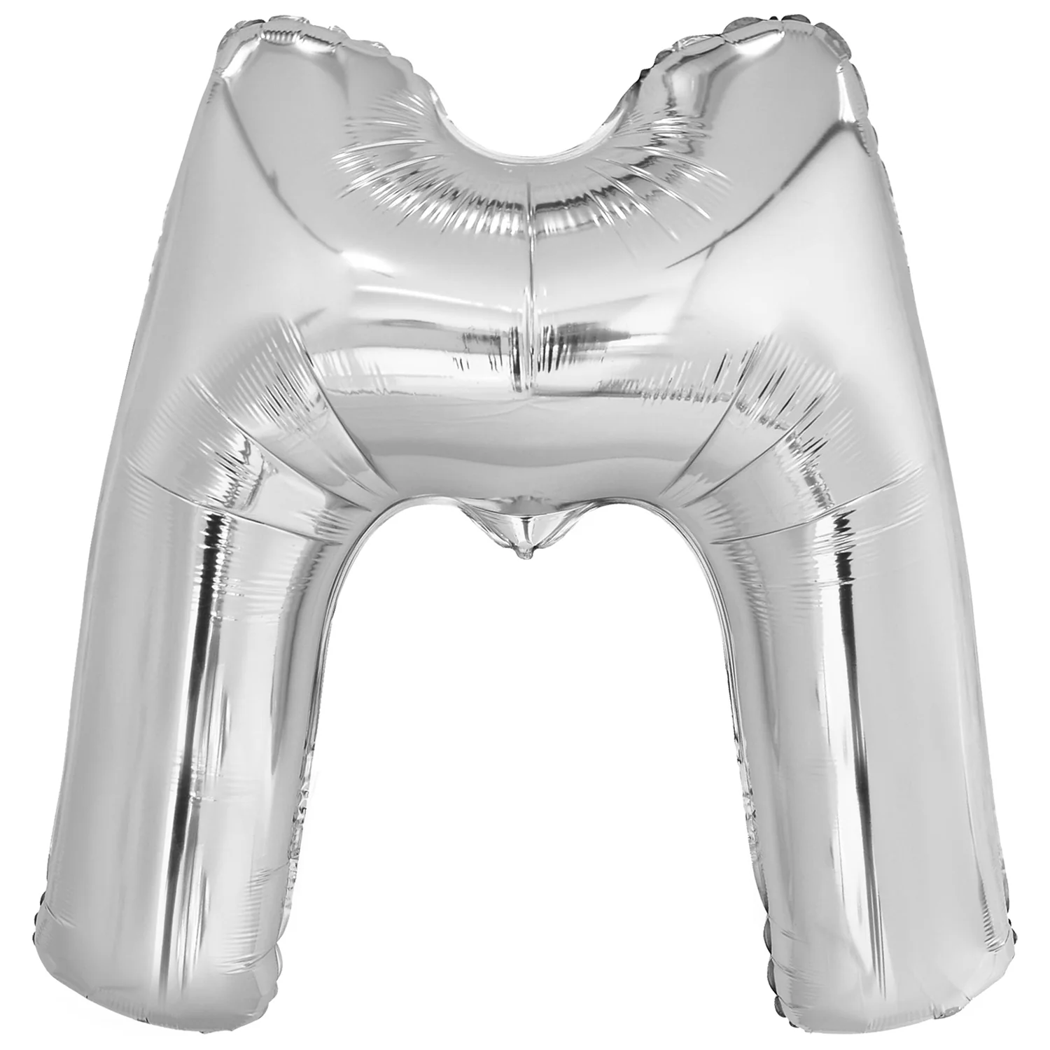 Kirjainfolio M hopeanvärinen 86 cm