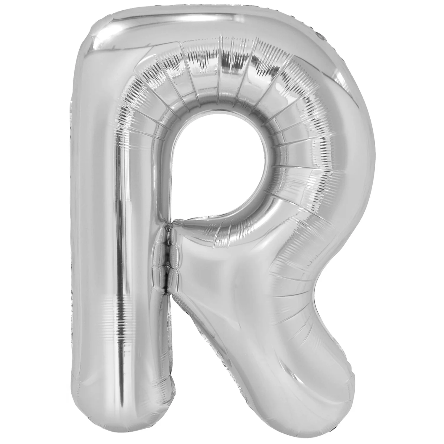 Kirjainfolio R hopeanvärinen 86 cm