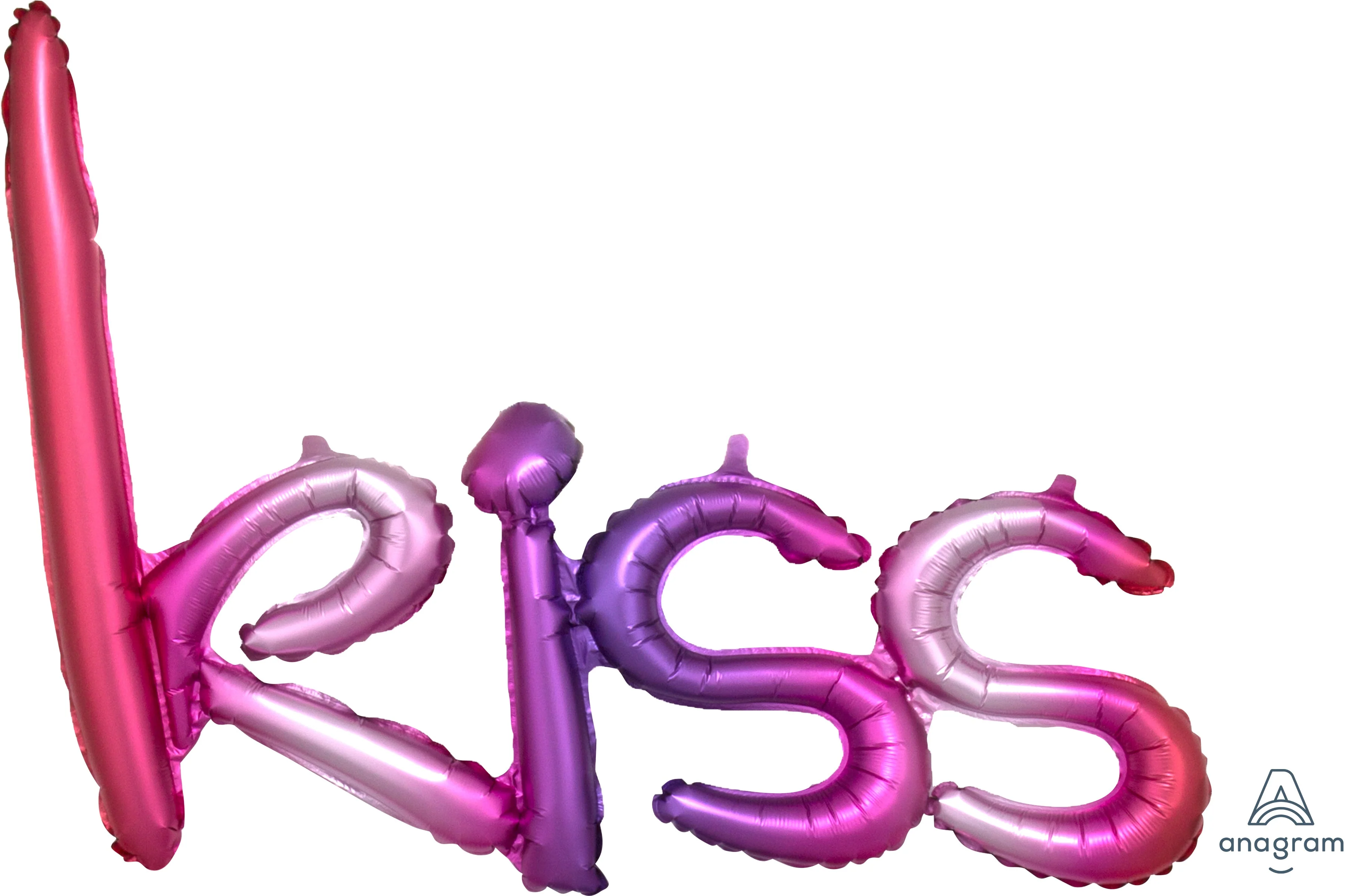 KISS kirjaimet pinkki-lila puhallettava foliopallo