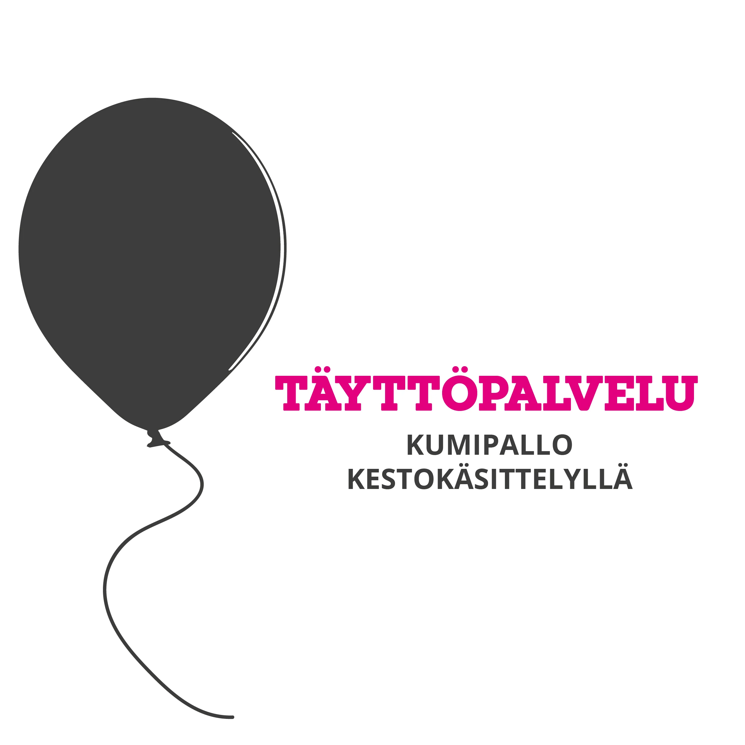 Kumipallon täyttöpalvelu, kestokäsittelyllä