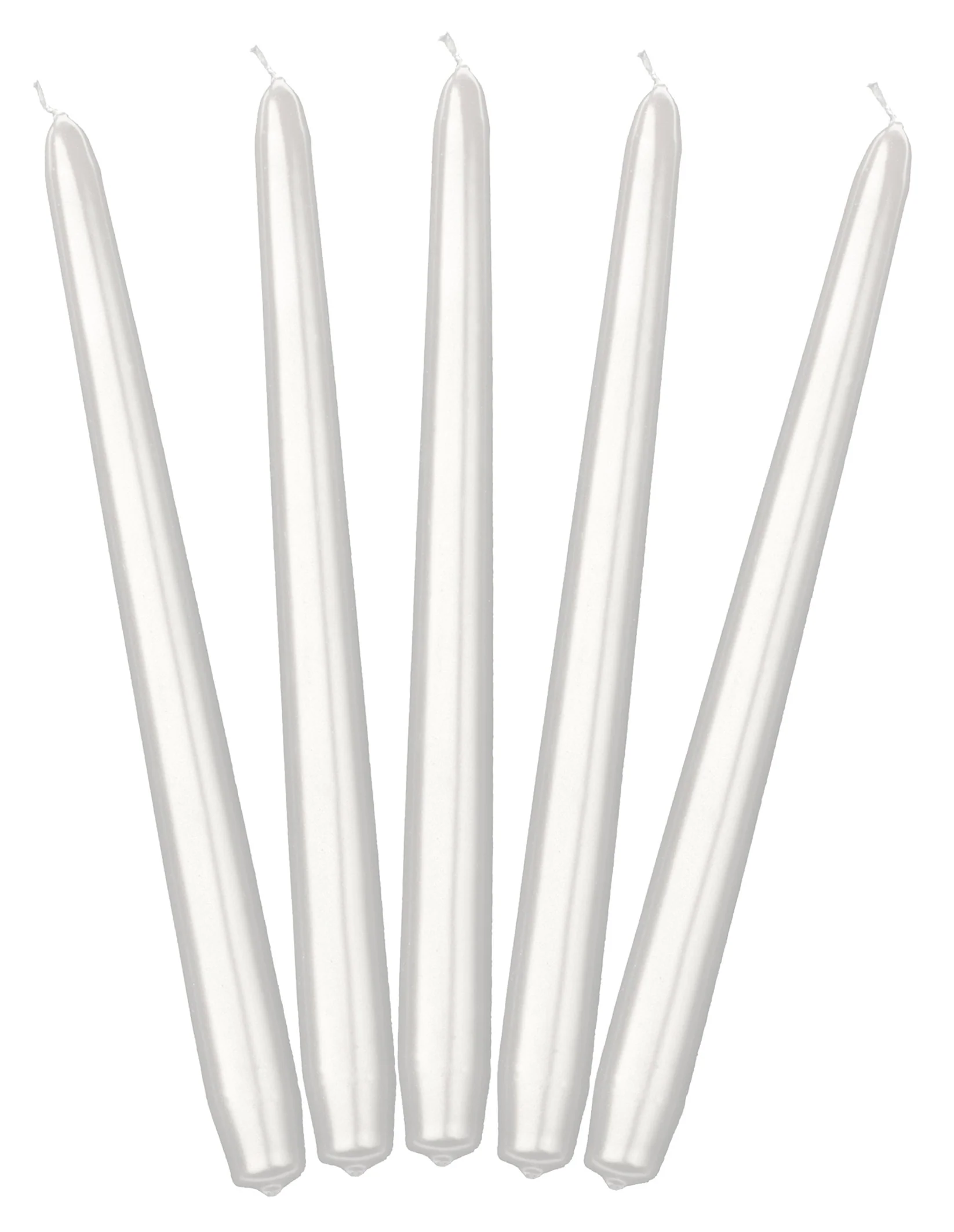 Kynttilä helmiäisvalkoinen 24 cm 10 kpl/pkt