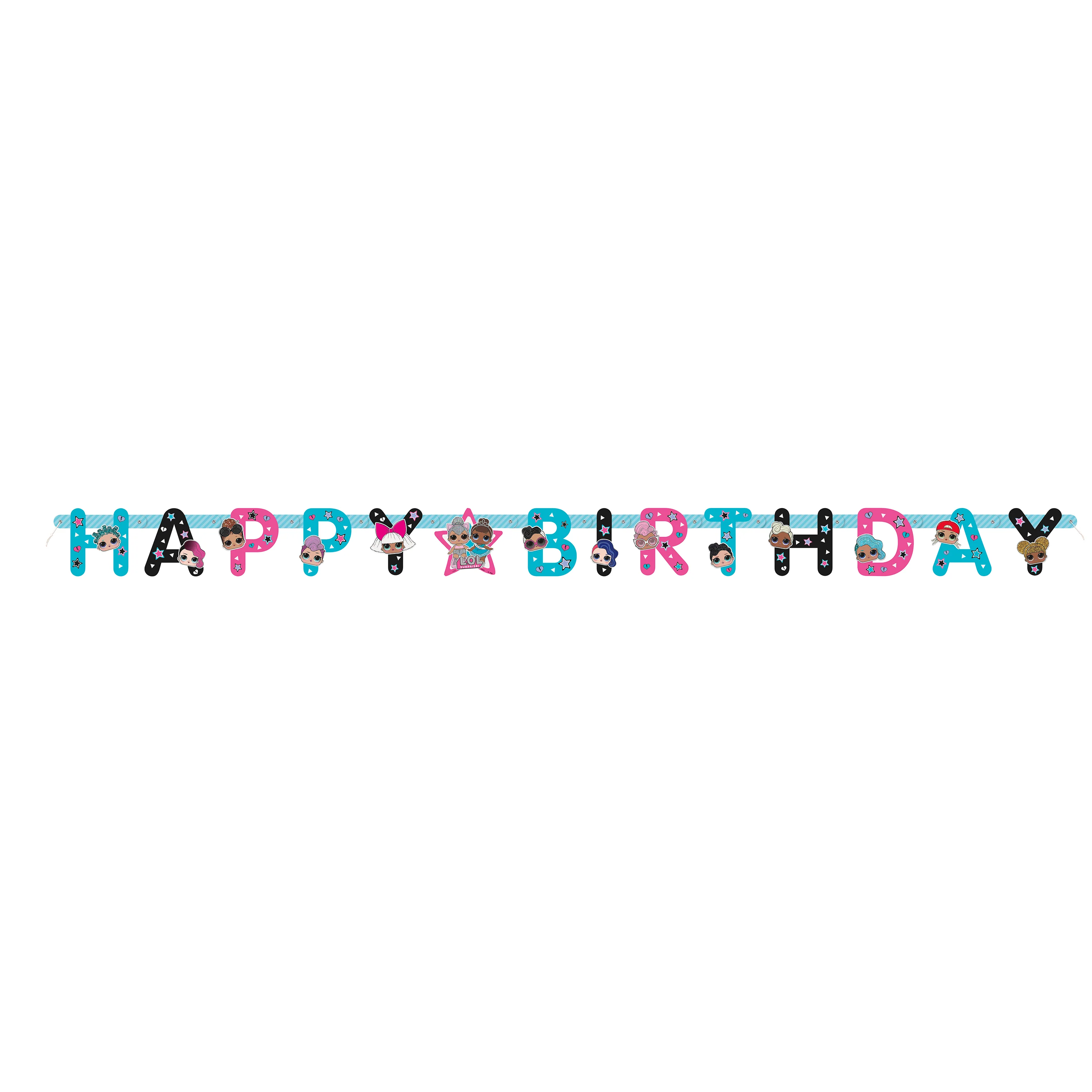 LOL Suprise Happy Birthday kirjainnauha 1,8 m