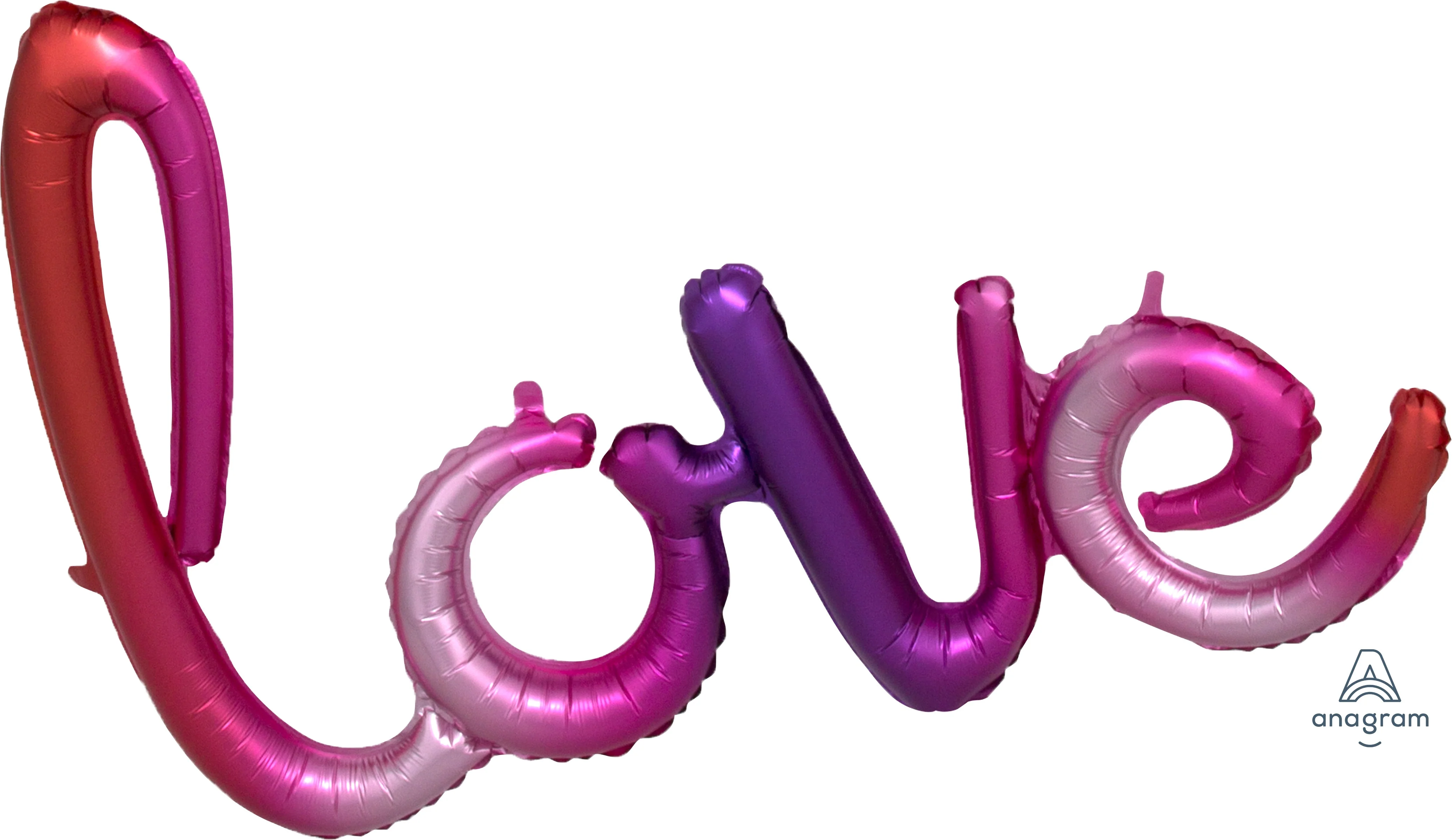 LOVE kirjaimet pinkki-lila puhallettava foliopallo
