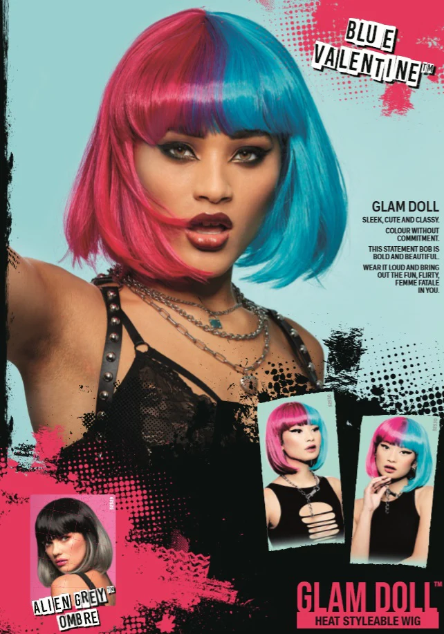 Manic Panic peruukki Blue Valentine Glam Doll Wig - Image 2