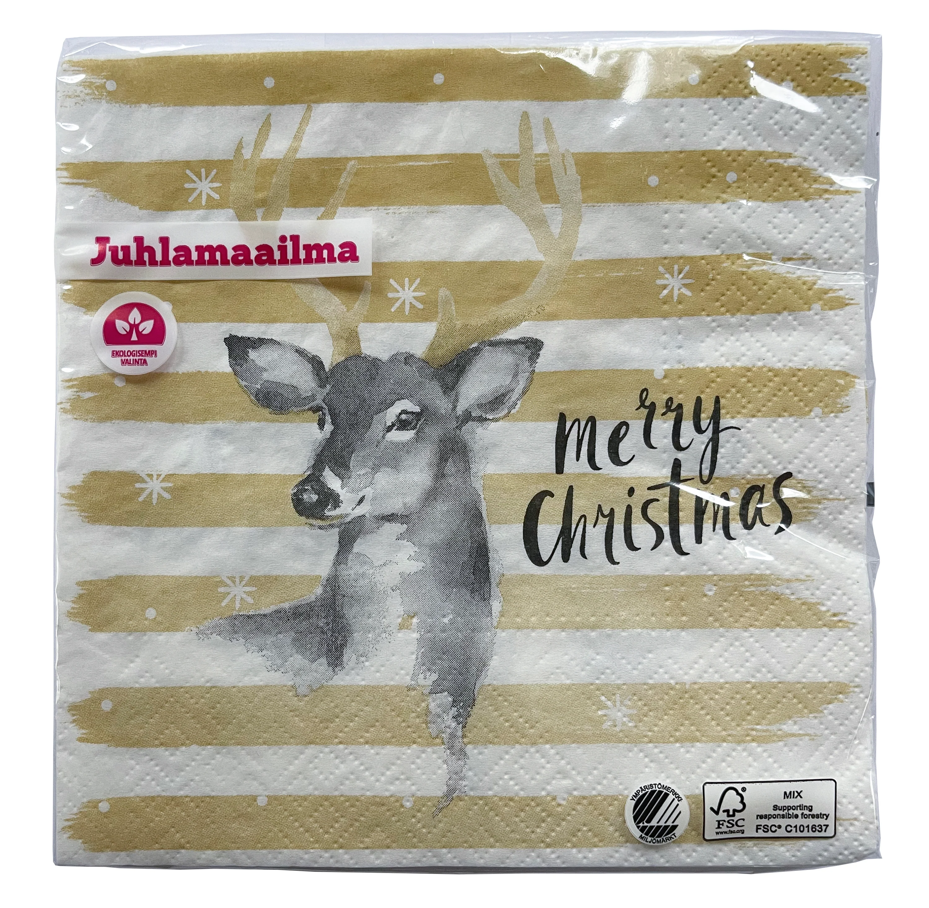 Merry Christmas kauris lautasliina 33 x 33 cm 20 kpl/pkt - Image 2