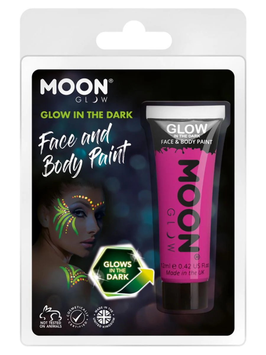 Moon kasvovärituubi pimeässä hohtava violetti 12 ml