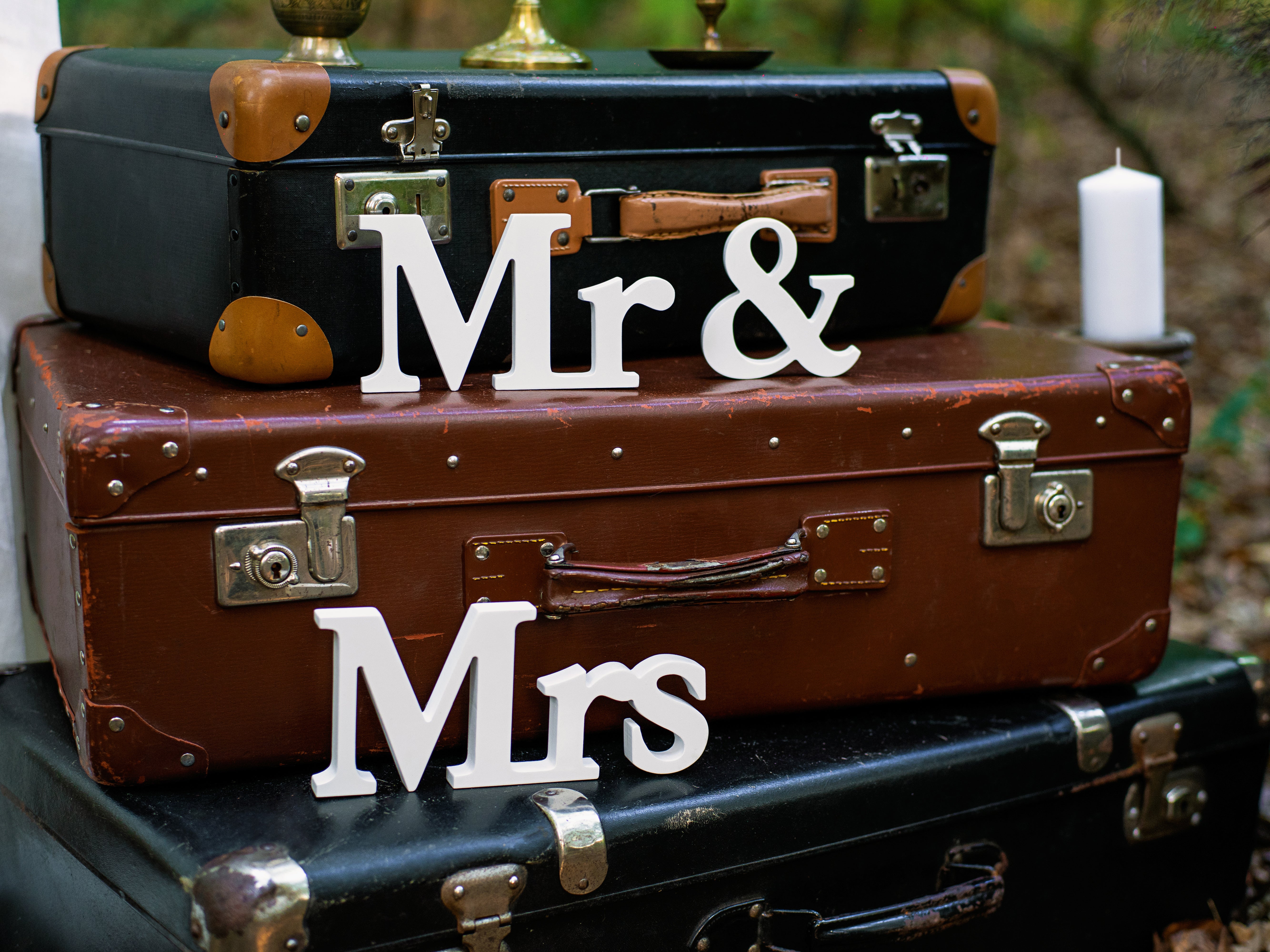 MR & MRS puiset kirjaimet 9,5 cm - Image 3