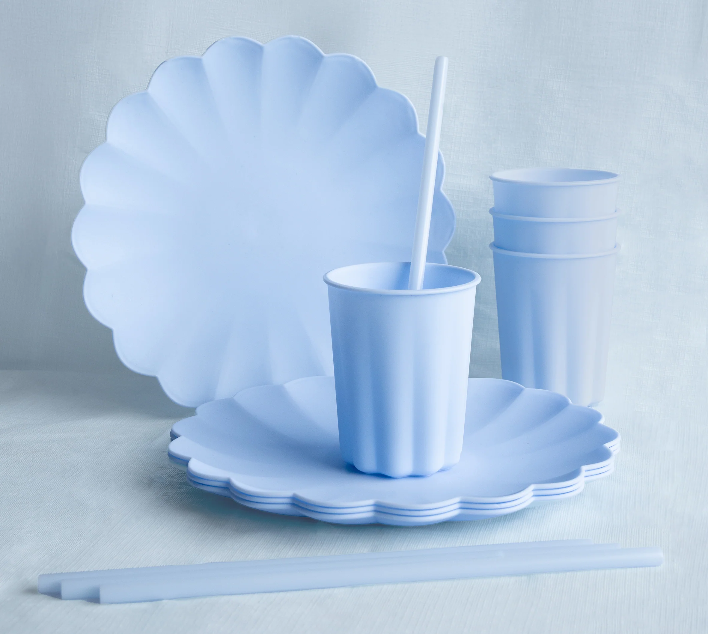 Muovipilli uudelleenkäytettävä puhdistusharjalla 23 cm v.sininen 12 kpl/pkt - Image 2