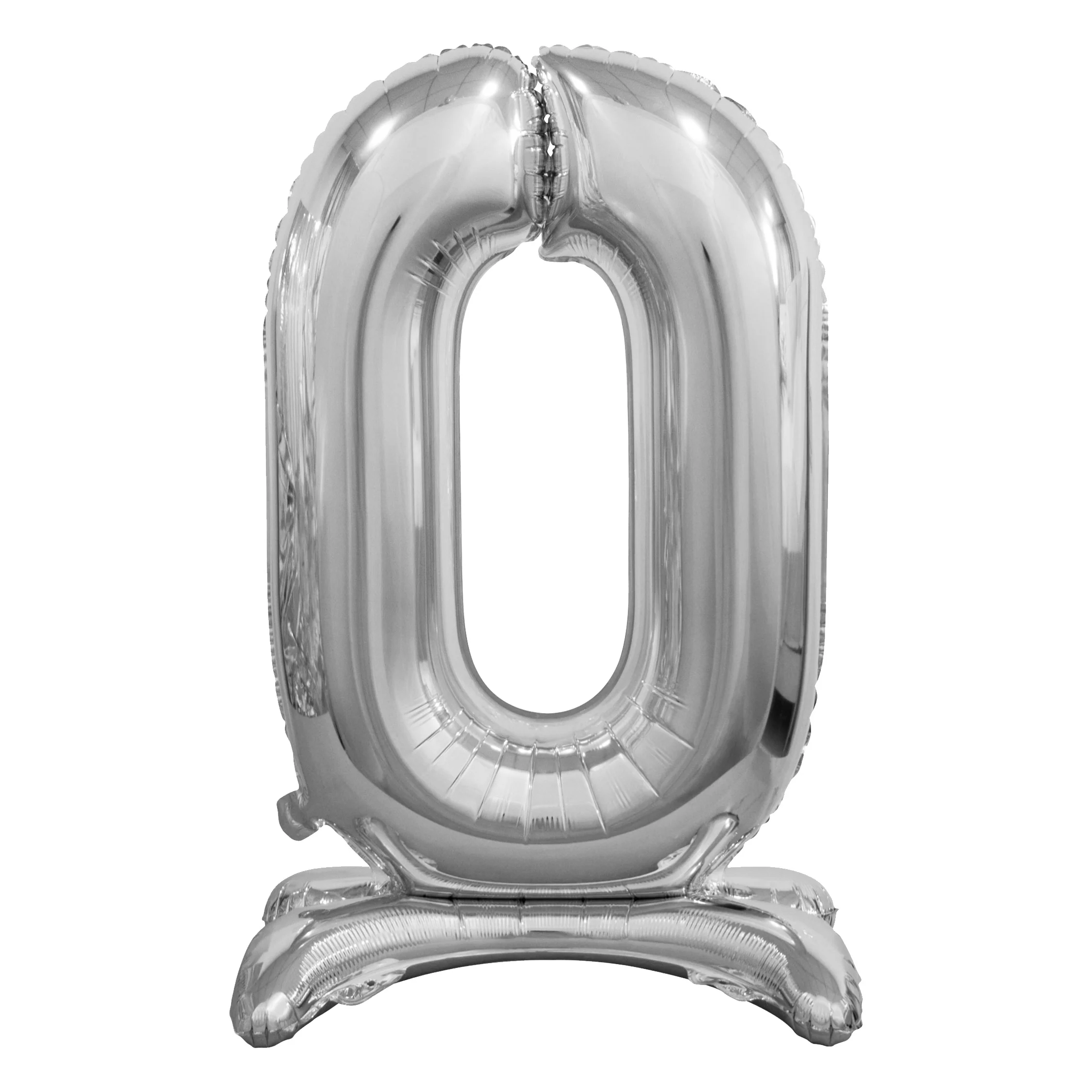 Numerofolio 0 jalustalla hopeanvärinen 74 cm