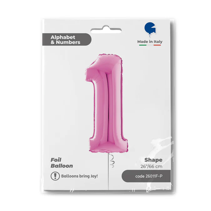 Numerofolio 1 pinkki 70 cm - Image 2