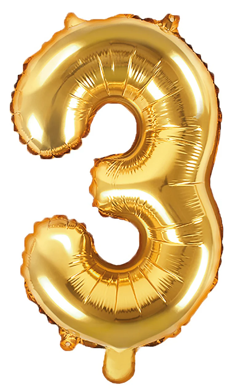 Numerofolio 3 kullanvärinen ilmatäytteinen 35 cm