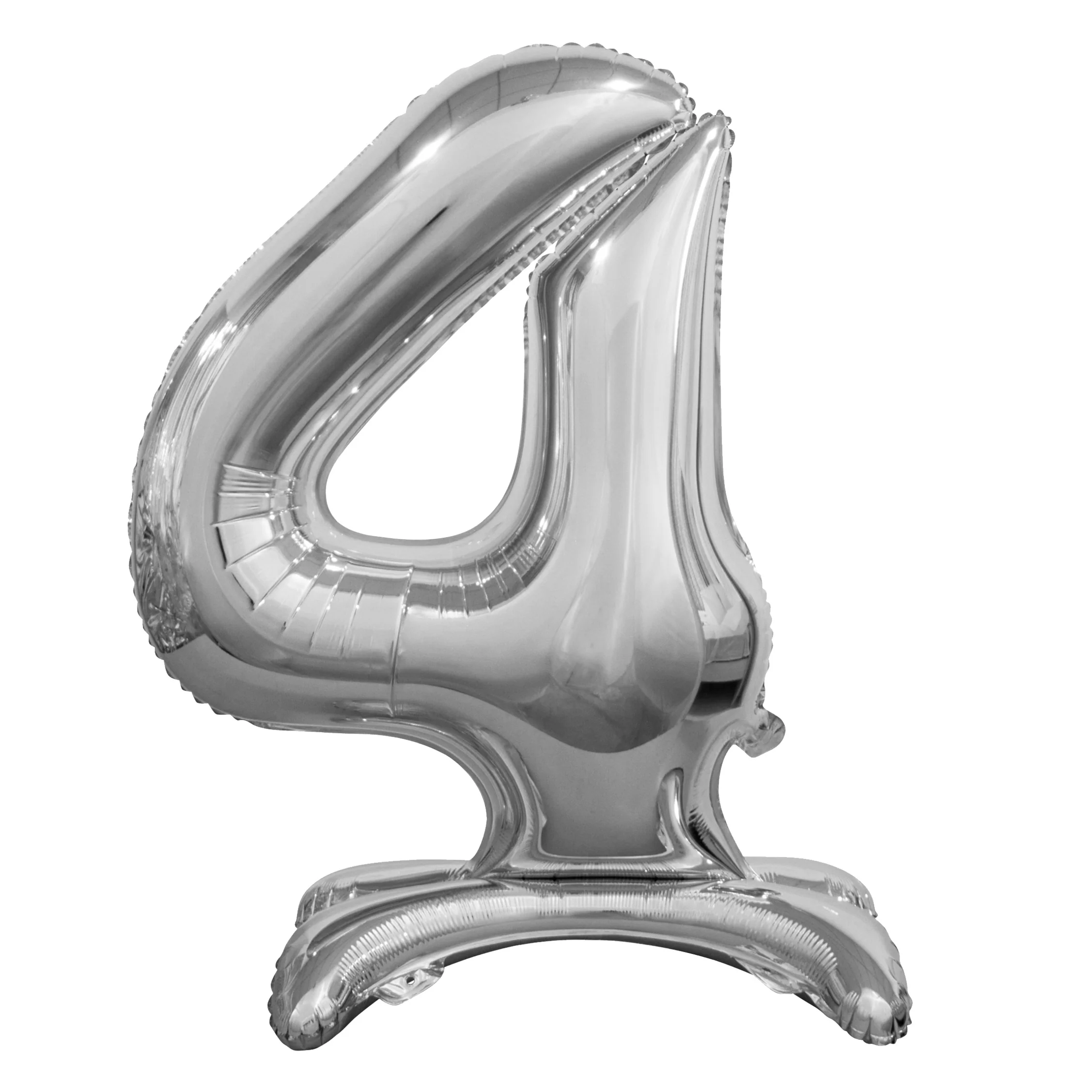 Numerofolio 4 jalustalla hopeanvärinen 74 cm