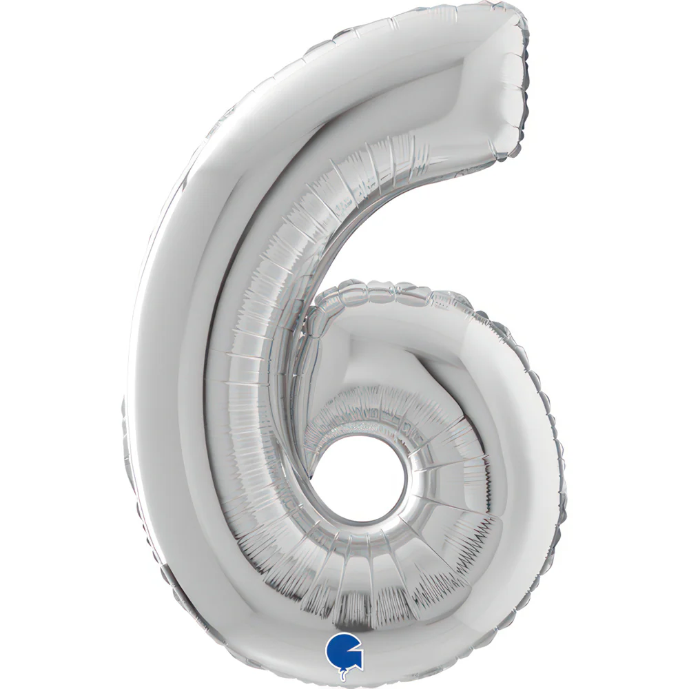 Numerofolio 6 hopeanvärinen 70 cm