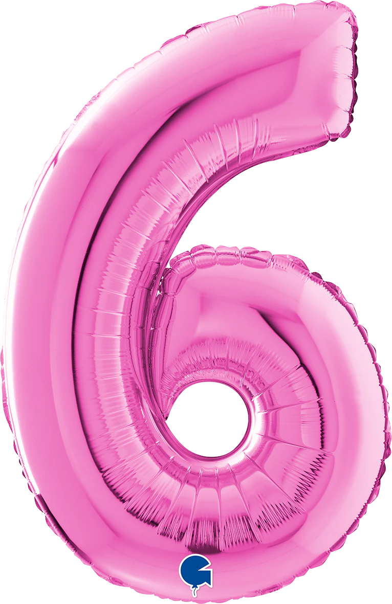Numerofolio 6 pinkki 70 cm