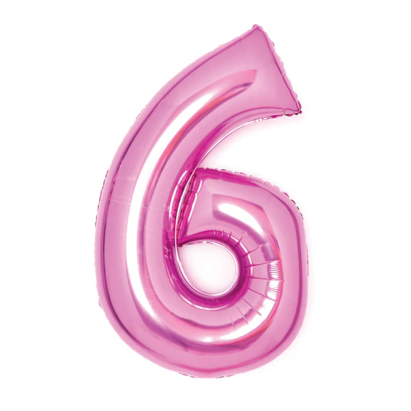 Numerofolio 6 pinkki 66 cm