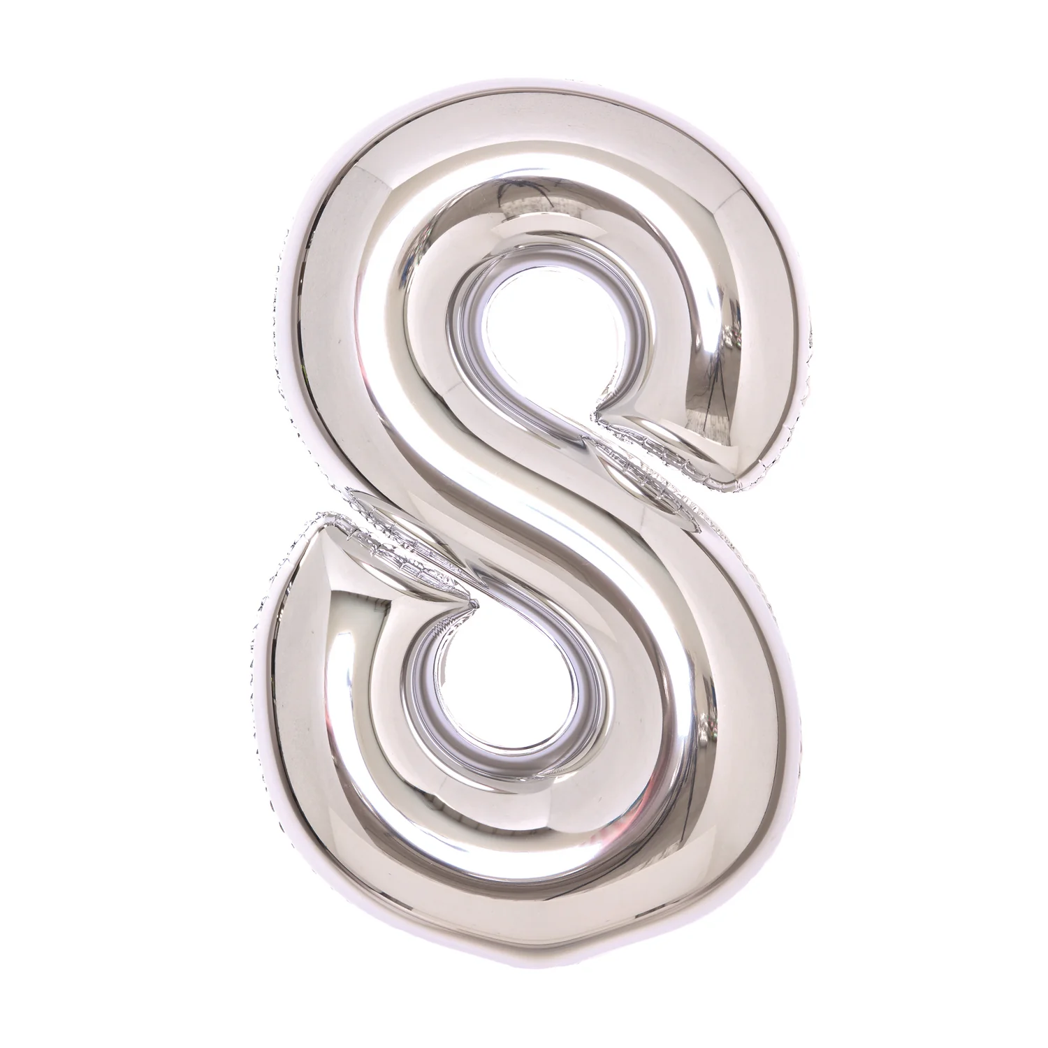 Numerofolio 8 hopeanvärinen 66 cm