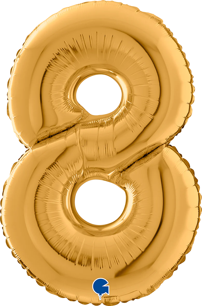 Numerofolio 8 kulta 70 cm