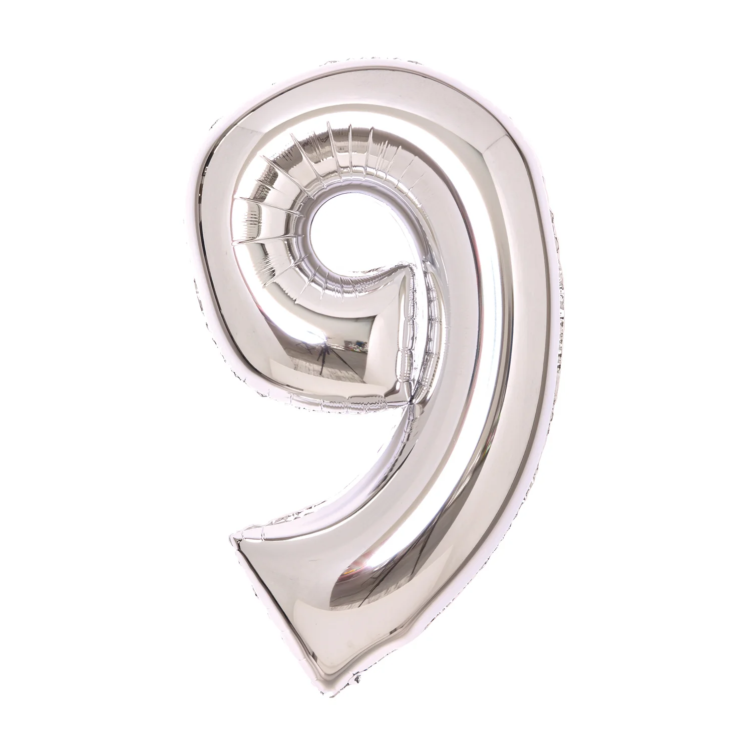 Numerofolio 9 hopeanvärinen 66 cm