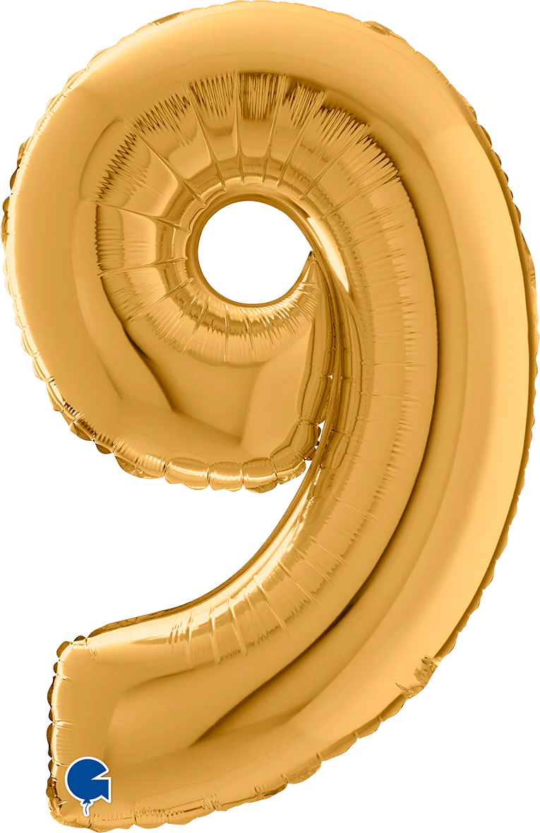 Numerofolio 9 kulta 70 cm