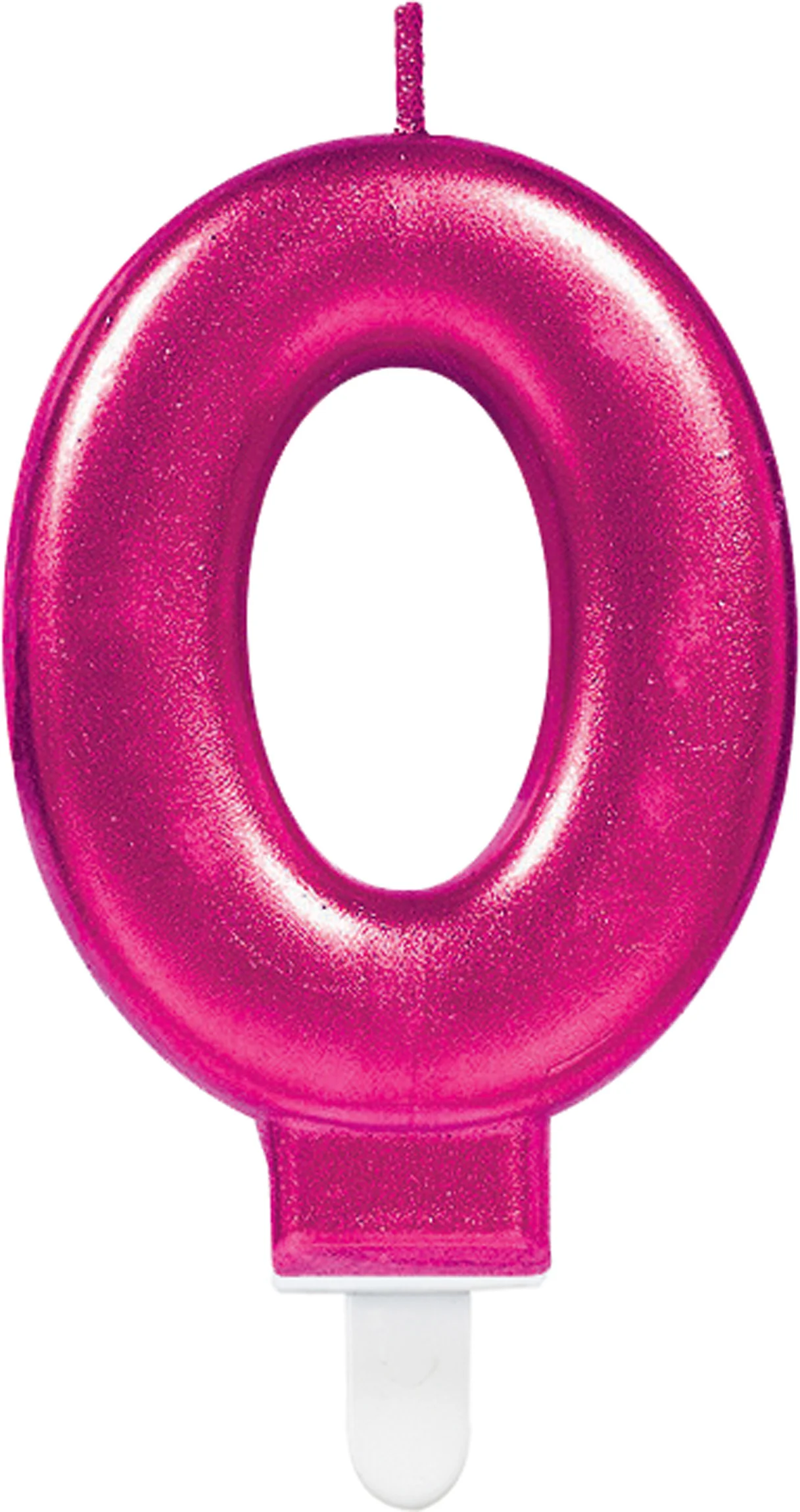 Numerokynttilä 0 pinkki