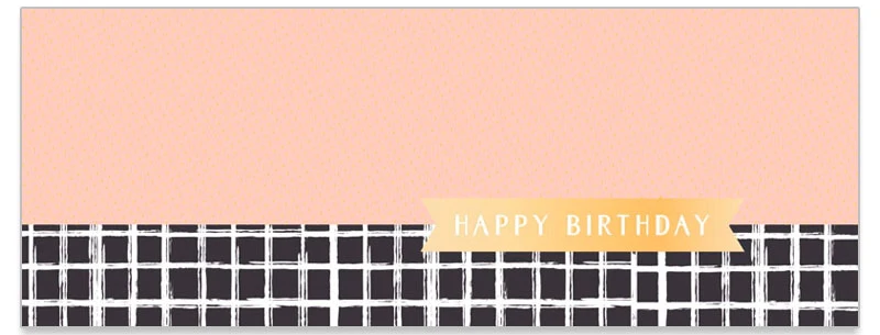 Onnittelukortti 21 x 8 cm - Happy Birthday