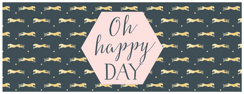 Onnittelukortti 21 x 8 cm - Oh happy day