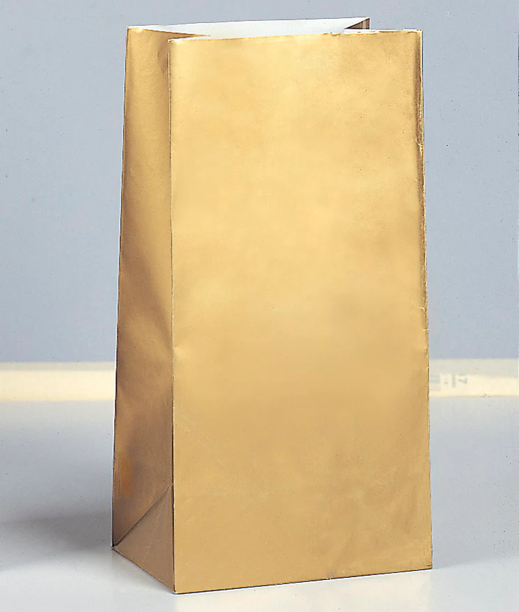 Paperinen lahjapussi kullanvärinen 10 kpl/pkt - Image 2